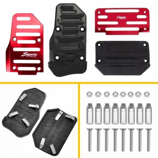 Anti Slip And Brake Accelerator Pedal Gas Cover Kit For Dodge For Chrysler Red