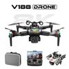 Дрон V188 с двумя объективами, WIFI, профессиональной воздушной камерой 6K, RGB-градиентным светом, прожектором, световым потоком, бесщеточным складным дроном
