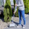 Nihon Clean Tech STAND. Freestanding Broom L, Light Gray, 25cm Wide, 130cm Long, Standing Broom for Entryways, Garages, and Warehouses