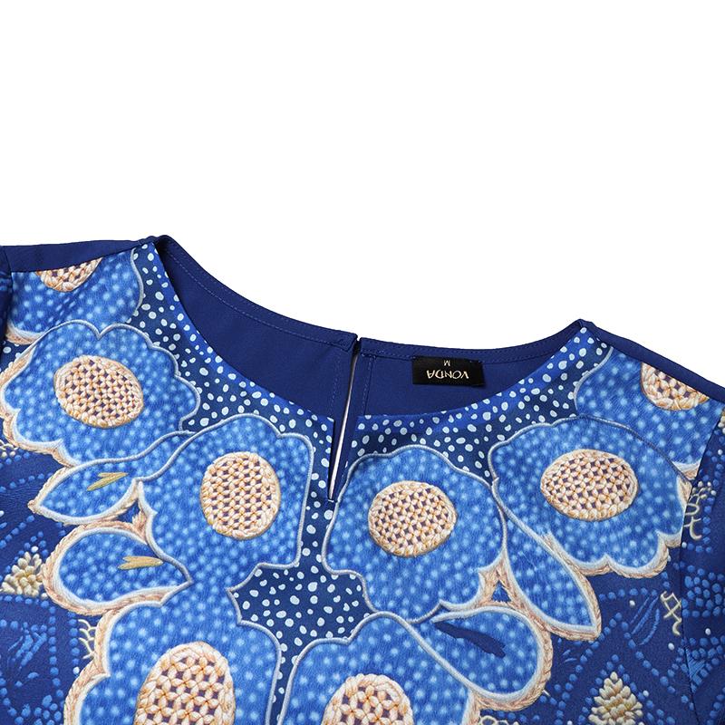 Женские платья больших размеров с круглым вырезом и коротким рукавом с принтом