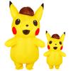 Adult Kids Mascot Detective Pikachu Inflatable Costume Cosplay Dress Halloween