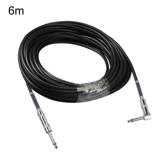 6.35 Кабель для электрогитары Прямой к угловому Бесшумный аудиокабель для бас-гитары