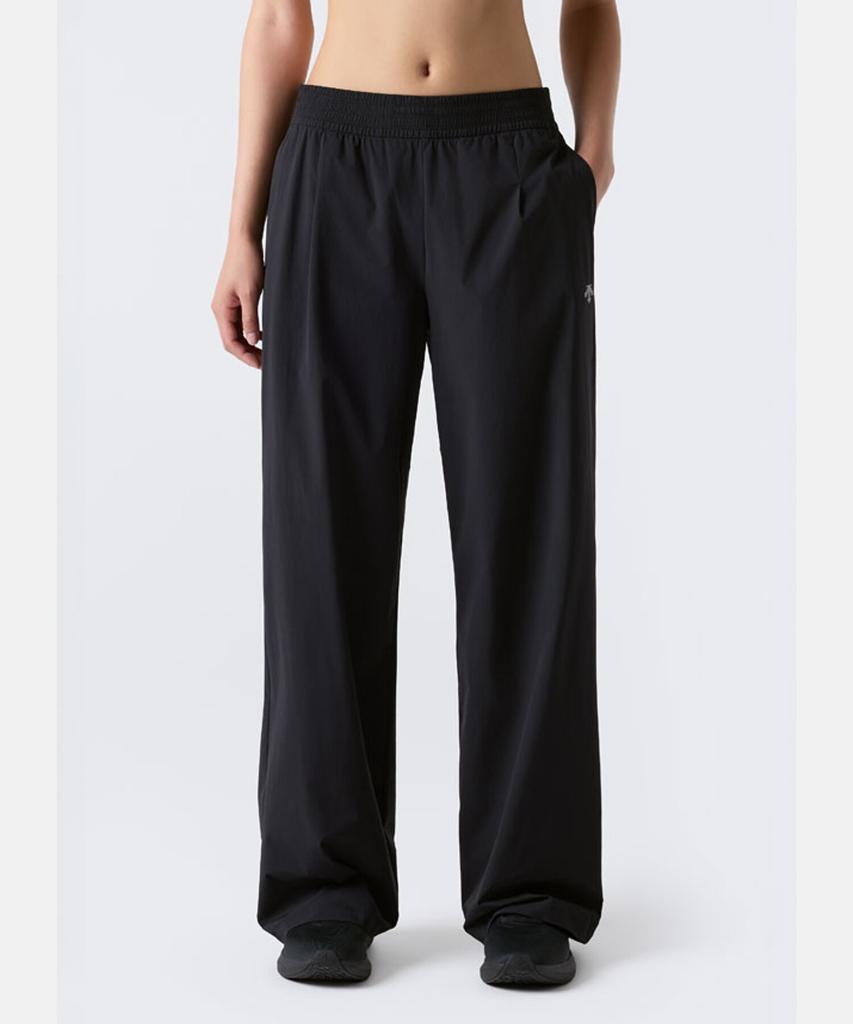 DESCENTE Women'S Woven Wide Fit Pants Black Sr322Ppt72
