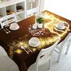 Christmas Gift Fireworks Tablecloth Merry Christmas Waterproof Thicken Rectangular And Round Table Cloth For Wedding