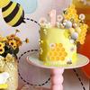 Bee Cake Decorations Honey Decorations Bee Cupcake Toppers Daisy Flower Cake Topper for Baby Shower Birthday Bridal Shower