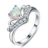 Original Heart Shaped V Shaped White Diamond Ring for Women