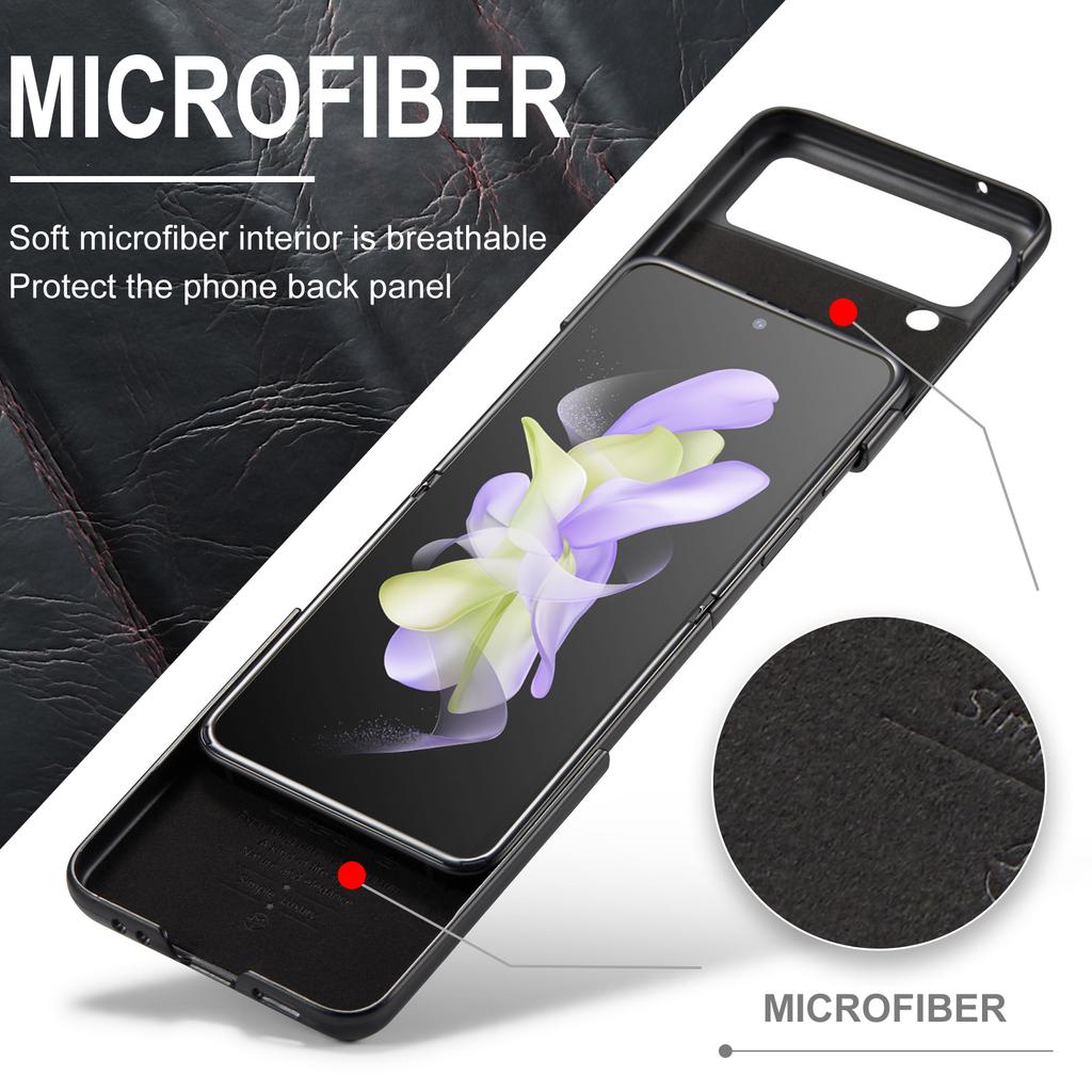 Матовый кожаный складной чехол-сумка для мобильного телефона для Samsung Galaxy Z Flip4 Flip3 Flip 4 5g Zflip4 Flip 3, чехлы без отпечатков пальцев