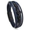 Браслеты Pulsera Hombre для мужчин, новые ретро-креативные музыкальные символы, простые кожаные многослойные браслеты, ювелирные изделия с магнитной пряжкой