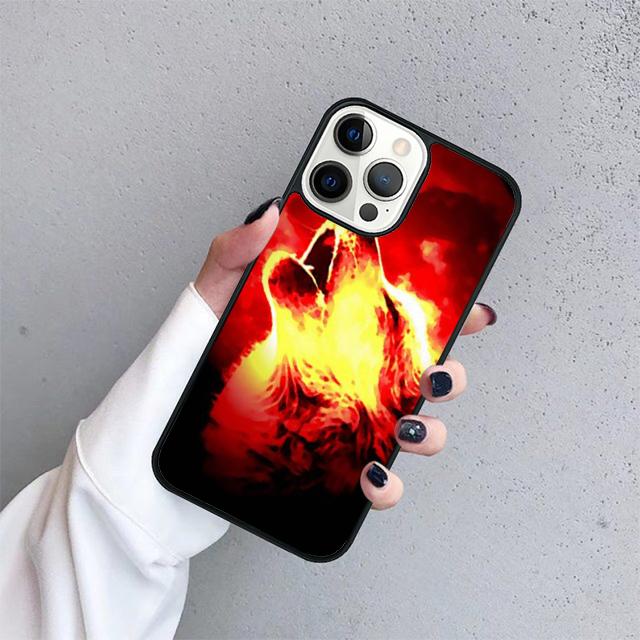 Чехол-накладка Animal Wolf Roar для iPhone 17 Air 15 16 14 13 12 Pro Max 11 Pro Max Plus Coque Shell
