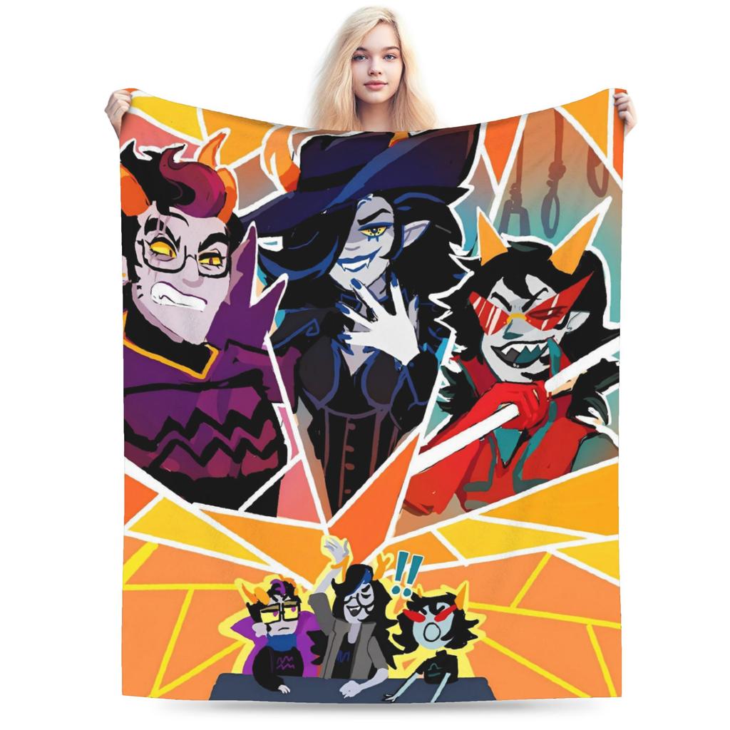 Homestucks Video Game Flannel Blanket Autumn Warm Soft Throw Blanket for Child Home Decor Pattern Bedspread Sofa Bed Cover