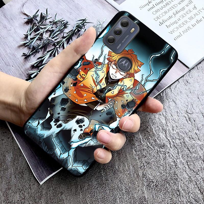 Чехол для телефона Demon Slayer Zenitsu для Motorola Moto E32 E20 E40 G22 G52 G20 G30 G100 G60 G50 G10 GPure GStylus G9 One Action Macro