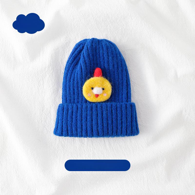 Warm Kid Hat Fashion Kawaii Cartoon Bear Crochet Bonnet Beanie for Toddler Boy Girl Autumn Winter Knit Solid Color Cap for Baby