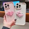 3D Love Heart Bow Silicone Soft Phone Case For iPhone 16 15 14 Pro Max 13 12 11 Pro X XS XR 7 8 Plus SE2 Shockproof Candy Cover