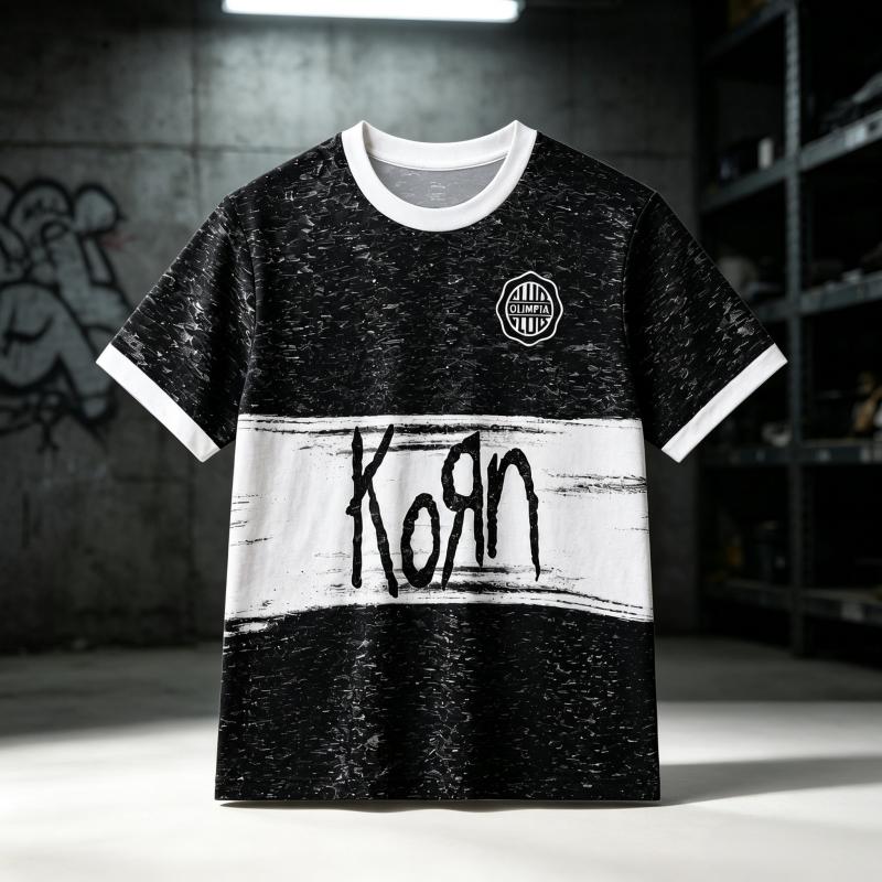 Лето Новый Korn Joint Fan Футбольная Майка Спортивная Быстросохнущая Повседневная Мягкая Мужская Женская Футболка с Коротким Рукавом Топ Семейные Детские Футболки