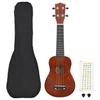 VidaXL Soprano Ukulele Set with Bag for Children Dark Wood 23"