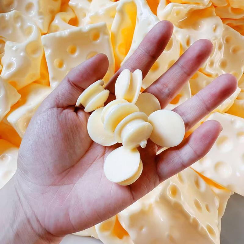 Мячик-антистресс в форме сыра, изготовленный из кокосового масла, ручной работы, пластиковый, не отскакивающий, для вечеринок, подарков и сувениров.
