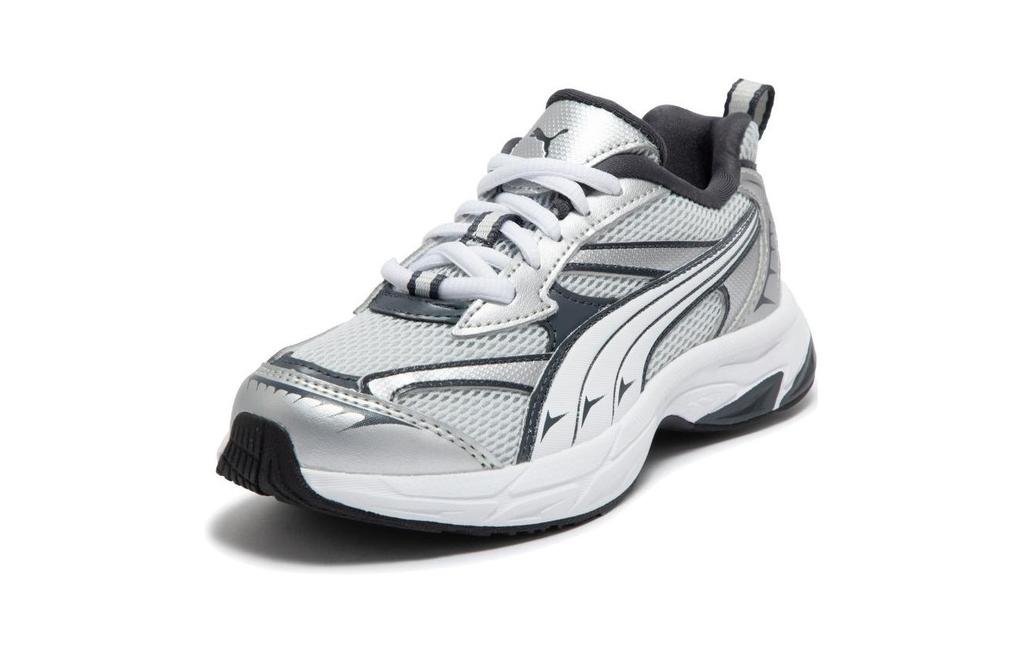 PUMA Morphic PS Kids Lifestyle Shoes Gray Black Children Aged 3 7 Years Old 393793-06