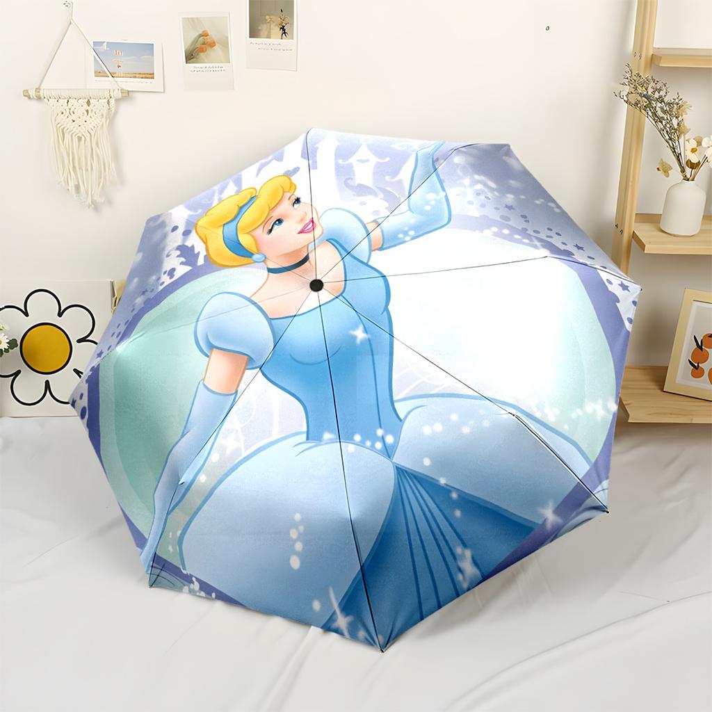Cinderella's Magical Clock Compact Travel Automatic Umbrella with 8-Rib Compact Design for Women/Men Elegant Women's Umbrella Stylish Gift for Women