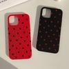 Маленький винно-красный силиконовый чехол-сердечко для телефона IPhone 16 15 14 13 12 11 Pro Max Mini X XS Max XR 7 8 Plus SE2 Мягкое покрытие из ТПУ