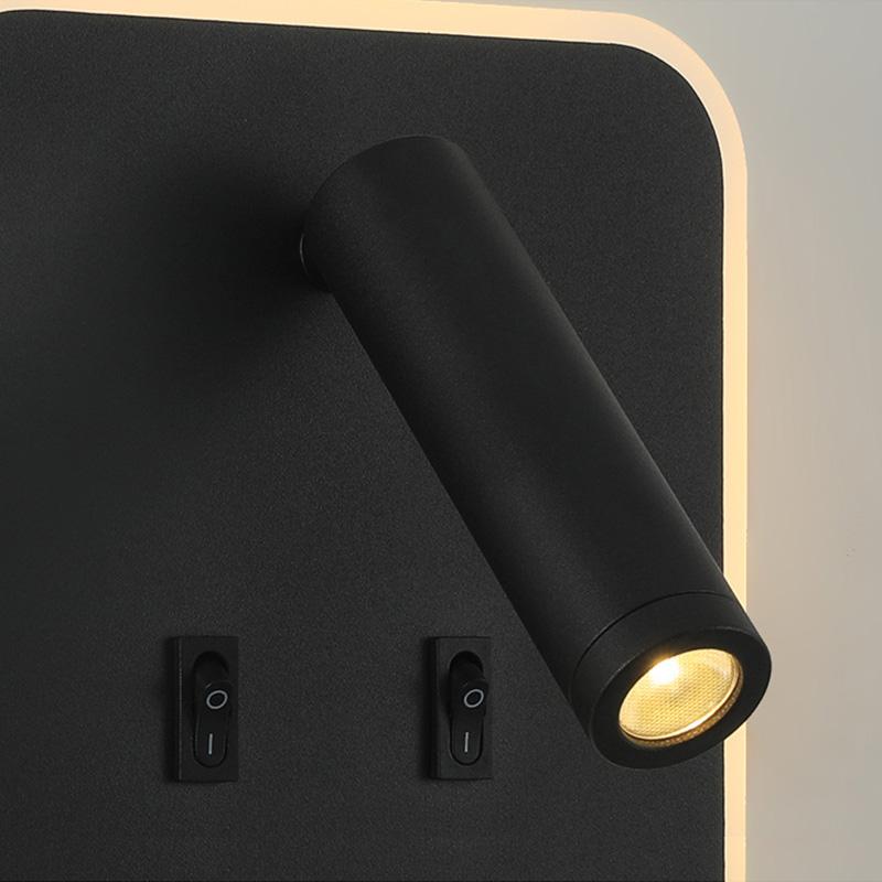 Creative Base Switches Small Wall Lamp With USB Type-C Charging Port Living Room Bedroom Bedside Rotatable Reading Light 10W+3W