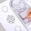 Rotatable Fast Drawing Template Ruler Professional Geometry Protractor Mathematics Drafting Tools Student Stationery Supplies