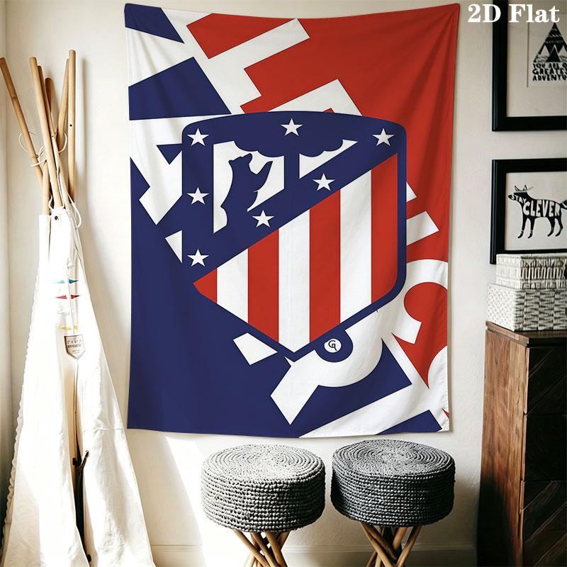 Atlético Madrid Wall Hanging Printed Fabric Blanket Decorative Tapestries for Bedroom Living Room Home Decor