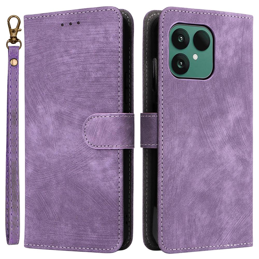 Для Fairphone 6 Чехол-кошелек с RFID-защитой из ПУ кожи Чехол для телефона Подставка с ремешком