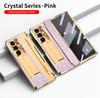 case for Samsung Z FOLD 7 6 5 4 3 Folding screen flat hinge protective case full coverage tough shell plain Anti-Fingerprint