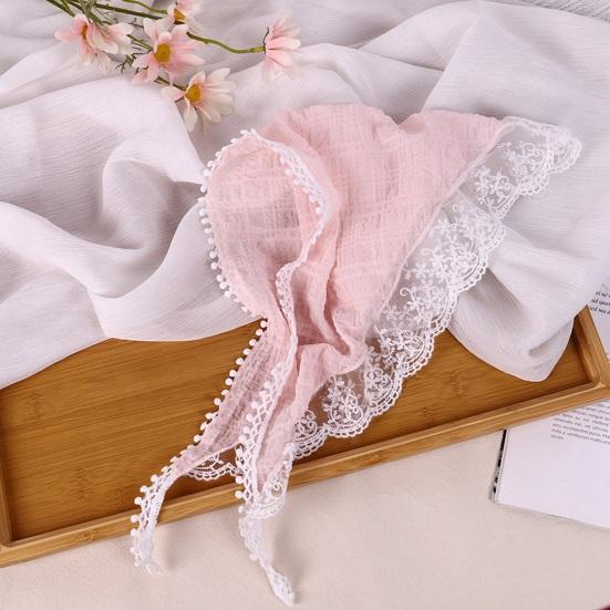 Кружевной платок на голову, треугольный галстук, повязка на голову с кружевным цветочным украшением, сплошной цвет, стилизованное украшение для фотосъемки