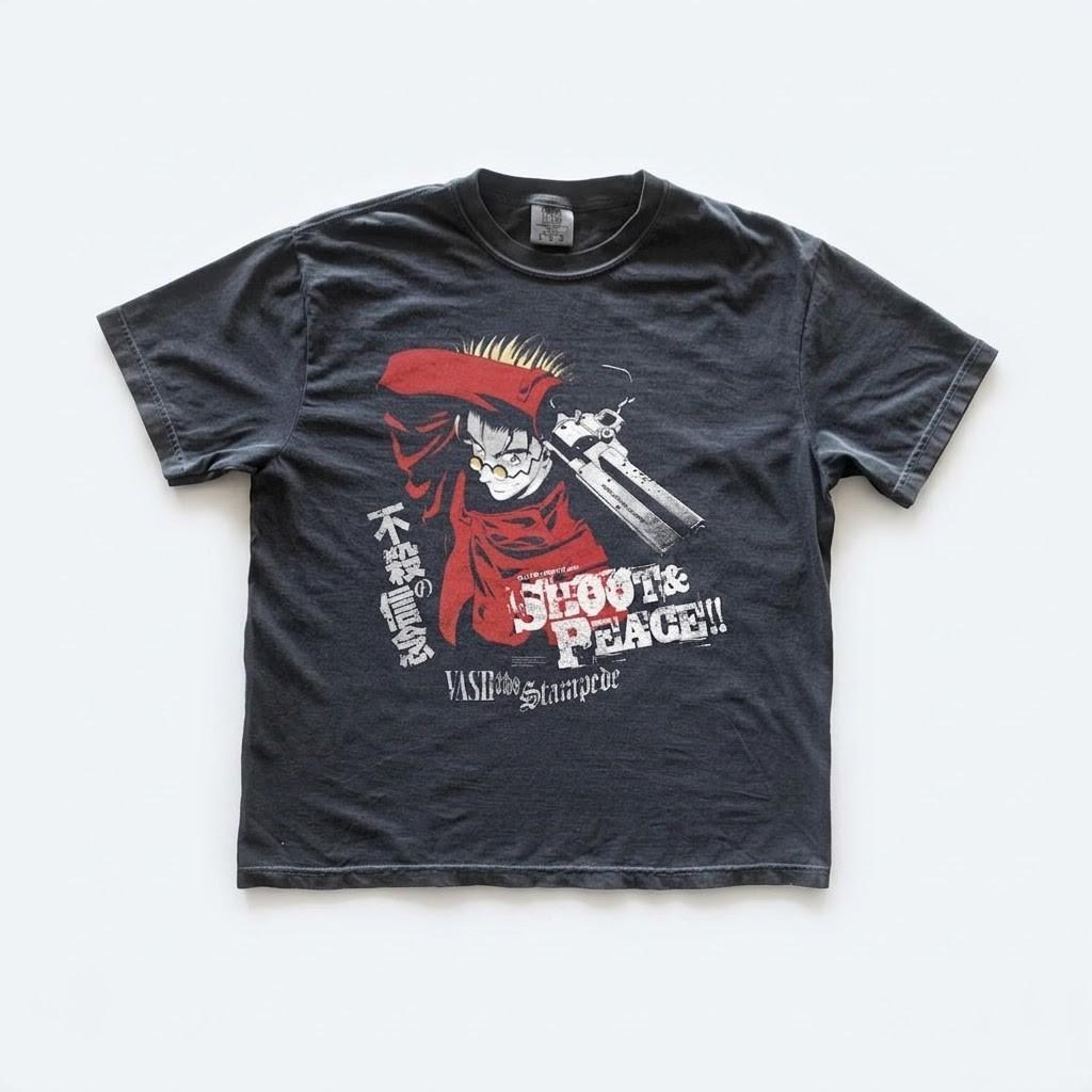 Vintage Vash the Stampede Trigun T-Shirt Retro Anime 90s Graphic Tee Unisex T-Shirt