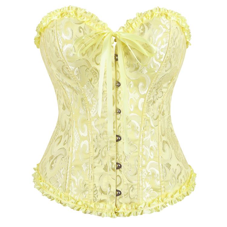 Европейский размер 819 Черный придворный корсет: Боди с контролем живота