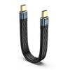Короткий кабель Type-C на Type-C 240 Вт, Быстрая зарядка, Шнур USB-C, Передача данных 40 Гбит/с, 8K, Плоский, Тонкий, FPC, Кабель-удлинитель для данных и зарядки