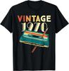 Years Old Gifts Vintage 1970 Music Cassette 55th Birthday T-Shirt Summer Streetwear Camiseta