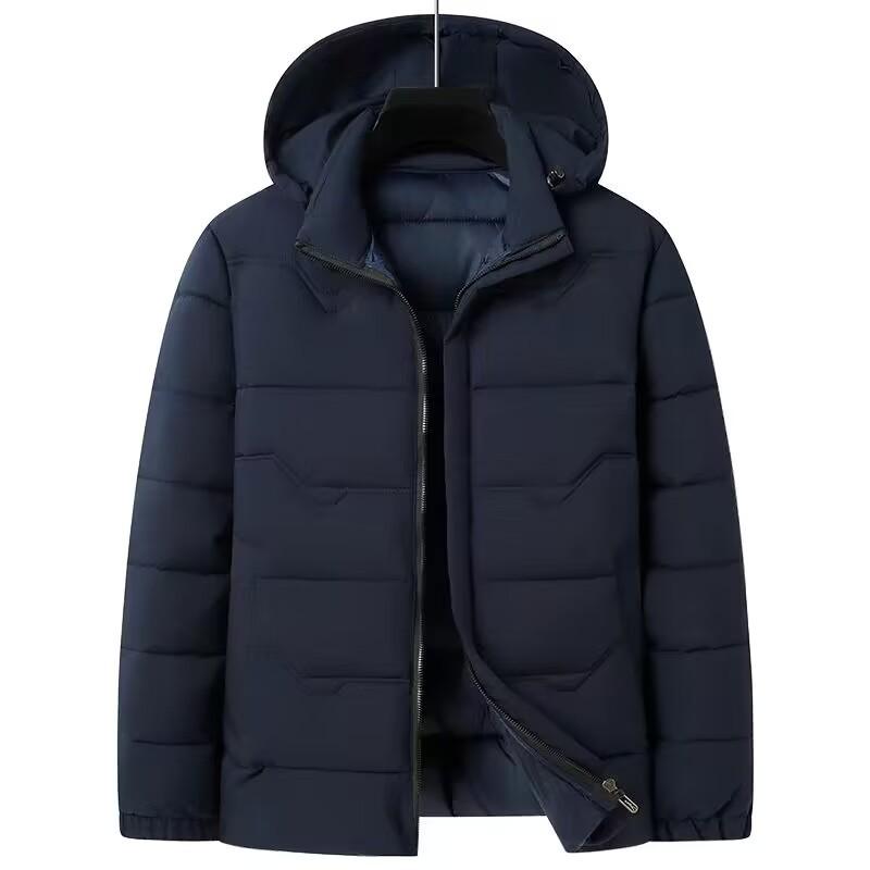 Зимняя мужская пуховая хлопковая одежда короткая теплая большого размера утолщенная средняя мужская хлопковая куртка