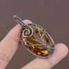 Дерево Жизни Цитрин Медная Проволока Обмотка Ювелирный Подвеска 2,36" V6d10
