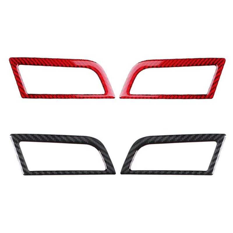 Ford Mustang 2015-2018 Декоративная рамка вентиляционного отверстия Наклейка из настоящего углеродного волокна Рамка вентиляционного отверстия Мустанг Внутренняя отделка