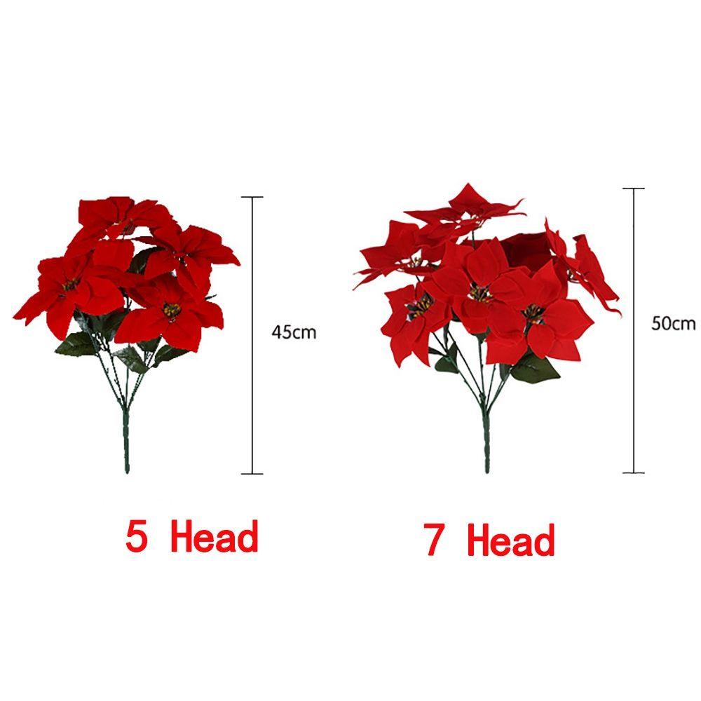 supplies Poinsettia Bushes Christmas Decoration Simulation bouquet Xmas Decor Christmas Bouquets