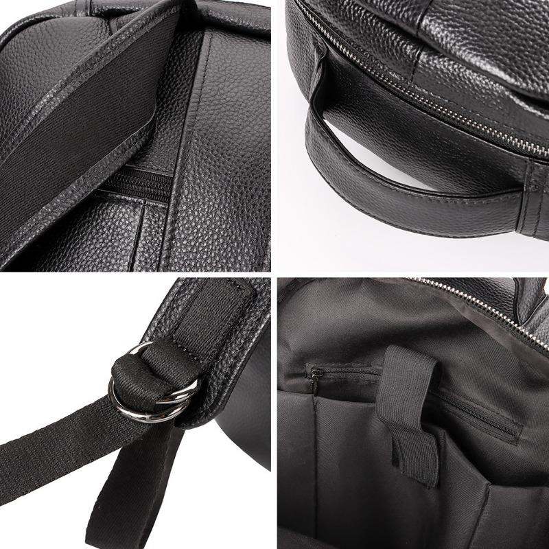 Мужской кожаный рюкзак с большим объемом для деловых поездок, многофункциональный первый слой из коровьей кожи, высококачественная компьютерная сумка