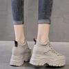 Модные женские ботильоны, осенние туфли из натуральной кожи, женские кроссовки на платформе с увеличенной высотой, 8 см, толстая подошва, танкетка, зимние ботинки