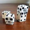 White Skull Bone Dice Six Sided Skeleton Dice Club Pub Party Game Toy Resin Dice For Children Adults