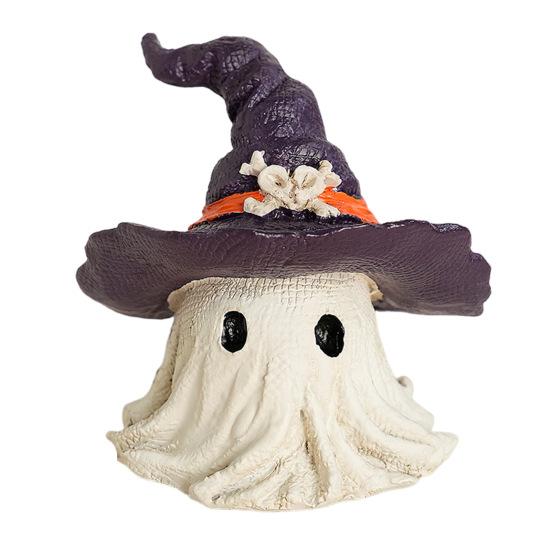 Halloween Ornament Ghost Wearing Witch Shape Statue Indoor Outdoor Display Statue Haunted House Ghost Ornament