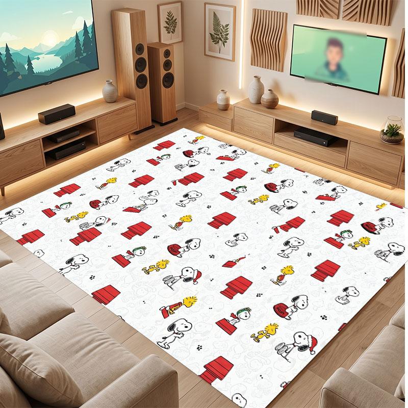 Snoopy Peanuts Rug Soft Thick Non Slip Floor Carpet for Bedroom Living Room Home Decor