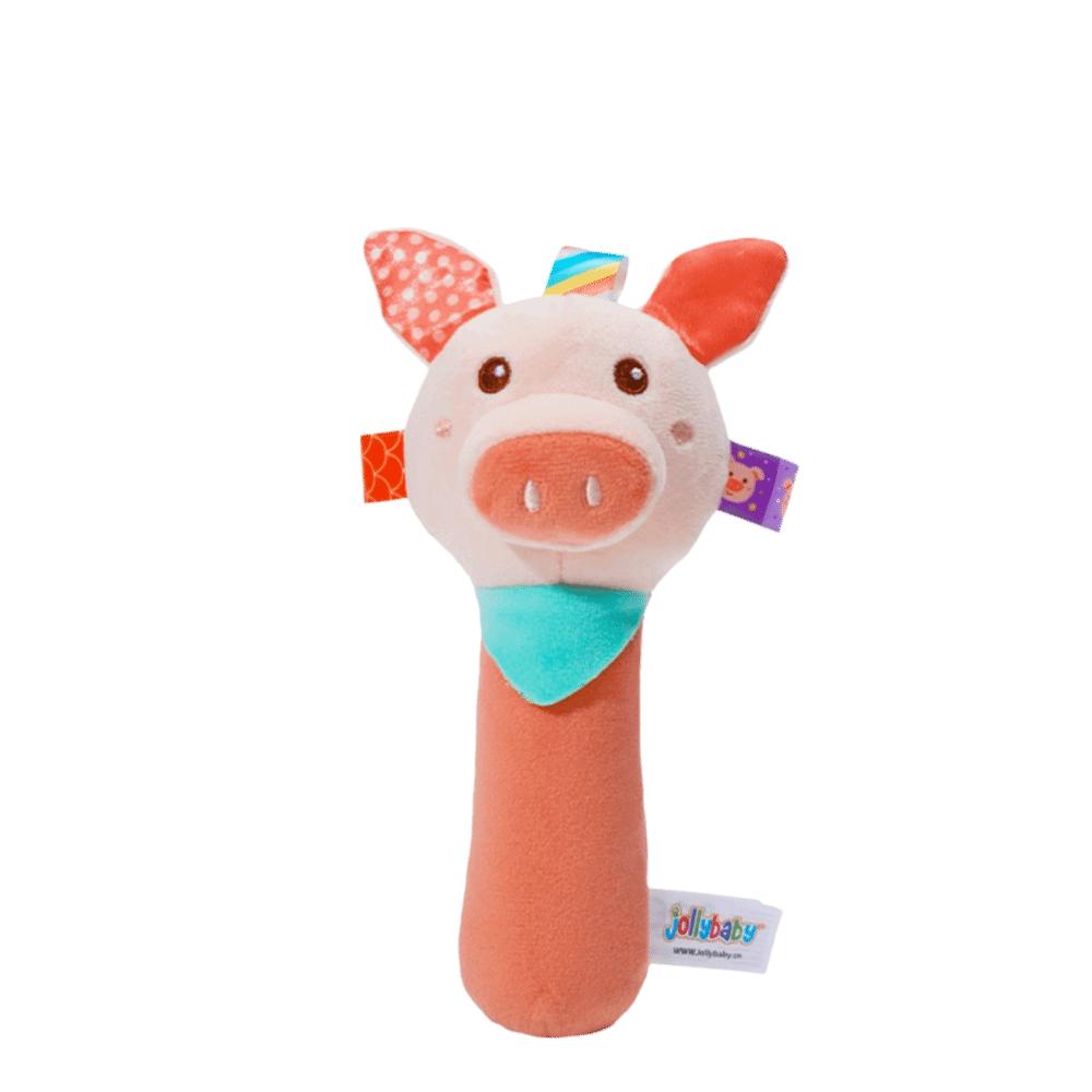 Squeaky Sound Soft Stuffed Animal Rattle Soft Plush Sensory Toys Baby Rattles Newborn Development