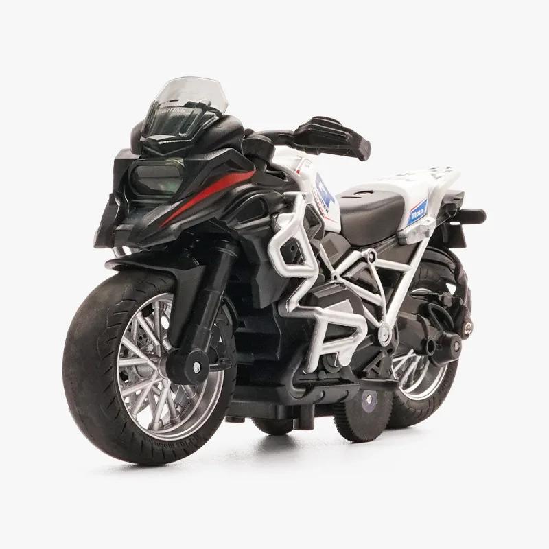Имитация литого под давлением мотоцикла из сплава с подсветкой и звуком 1:16 Игрушек для бездорожья для детей Коллекция Автоцикл Рождественские подарки