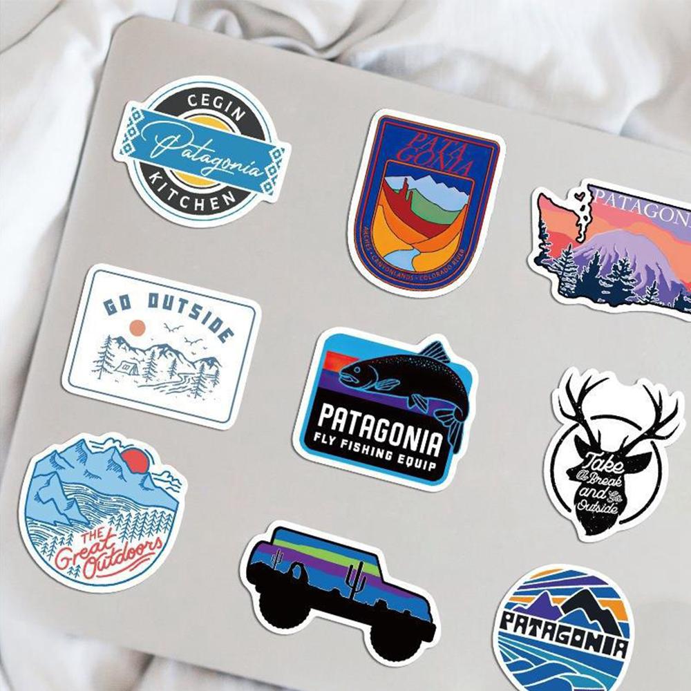 55 шт. водонепроницаемые наклейки Patagonia Graffiti для декора ноутбука велосипеда