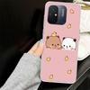 Милый чехол-котик Гома с персиком для Xiaomi Redmi 14C 13C 13 12C 12 10C 10 10A Чехол для телефона 9C 9 9A 9T 8 8A 7 7A 6 6A K70 K40 K20 Pro