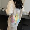 2025 новая милая мультяшная плюшевая сумка, женская сумка через плечо, модная трендовая блестящая сумка