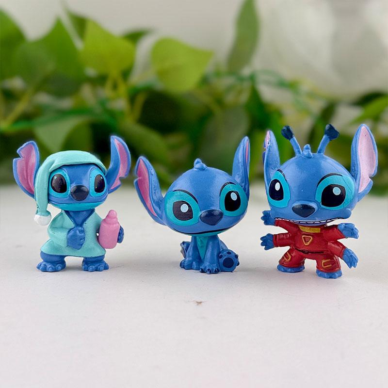 Набор фигурок Lilo 12 Стич Фигурки Действия ПВХ Коллекционные Игрушки Лило Ангел Джамба Декор для Стола Топперы для Торта Подарок для Детей Аниме Фигурки