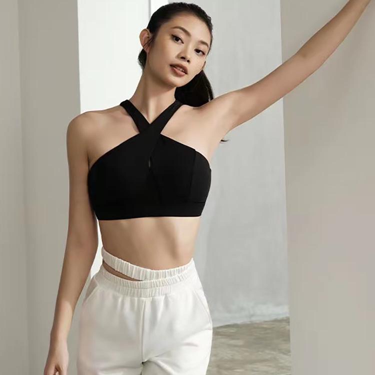 Женские дышащие сетчатые топы для йоги с накладками на грудь - Спортивная одежда для фитнеса