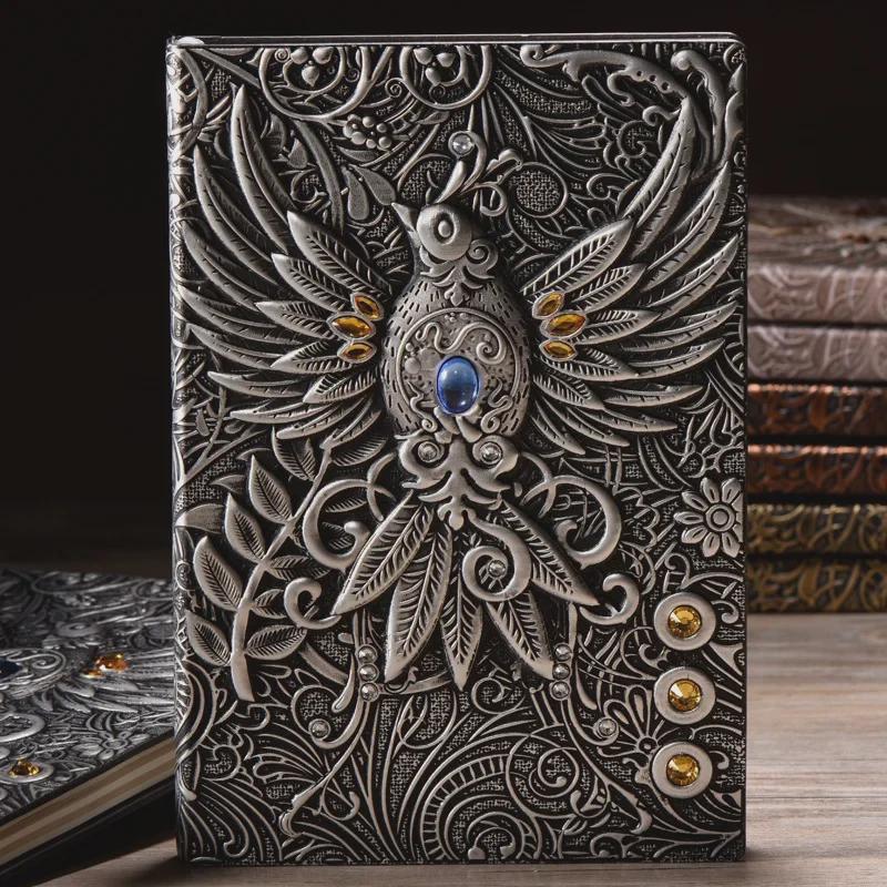 Phoenix Diamond Европейский ретро PU блокнот и дорожный дневник